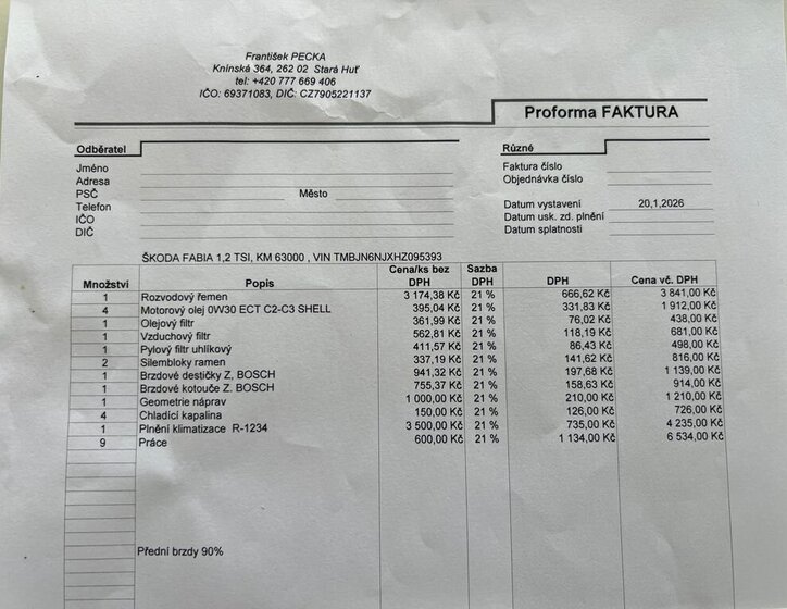Škoda Fabia Kombi 1,2 l 81 kw