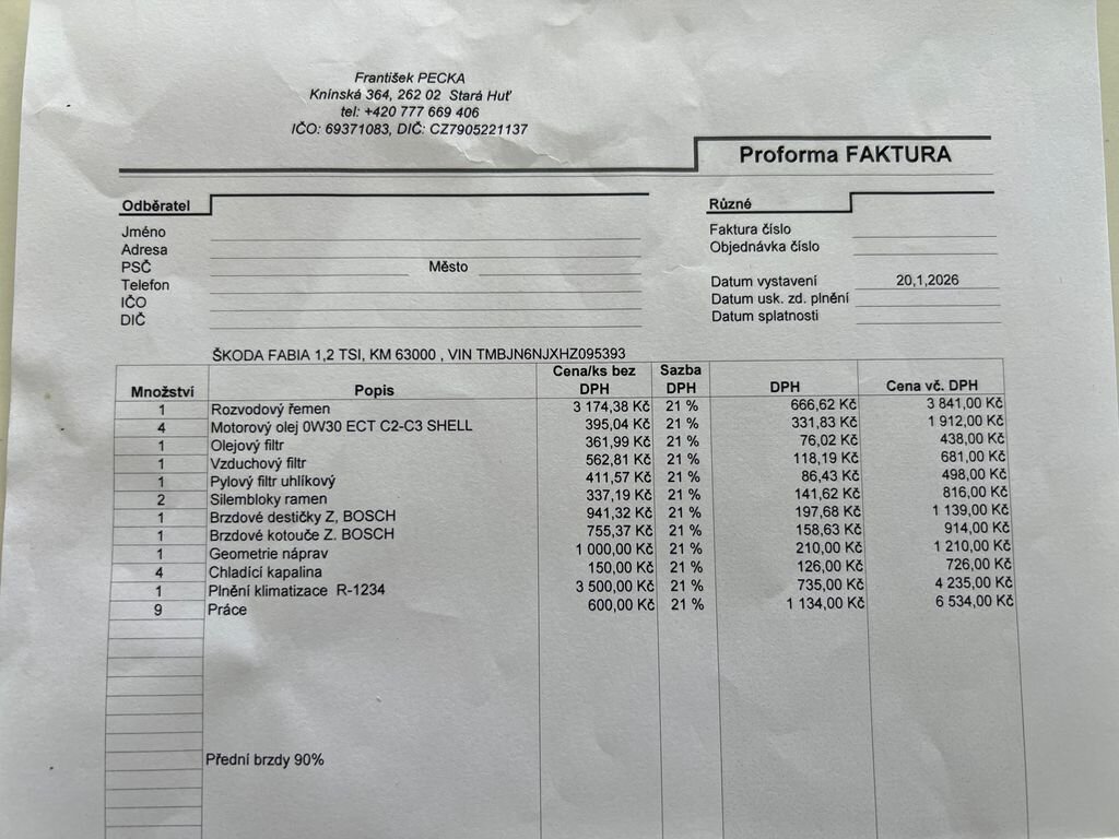Škoda Fabia Kombi 1,2 l 81 kw