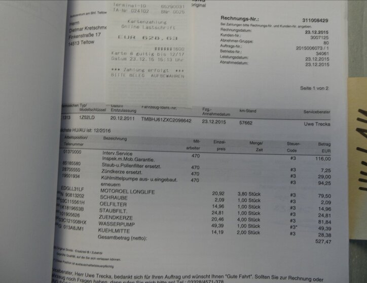 Škoda Octavia Kombi 1,4 l 90 kw