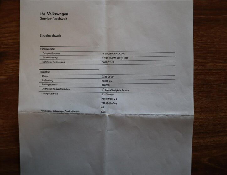 Volkswagen T-Roc CUV / Crossover 1,5 l 110 kw