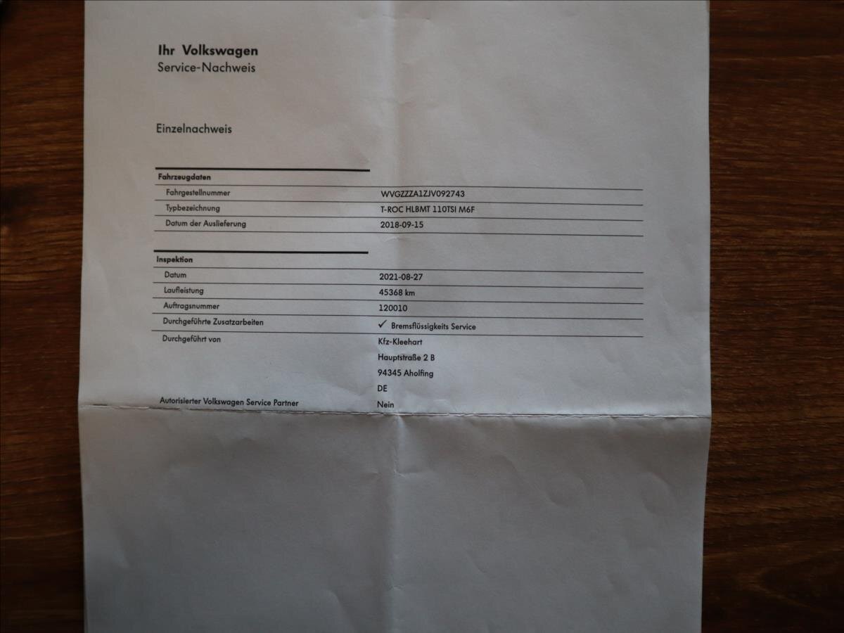 Volkswagen T-Roc CUV / Crossover 1,5 l 110 kw