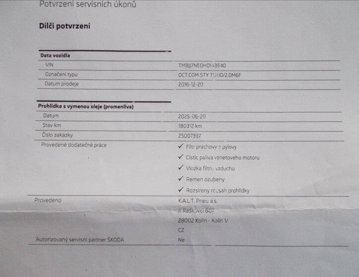 Škoda Octavia Kombi 2,0 l 110 kw