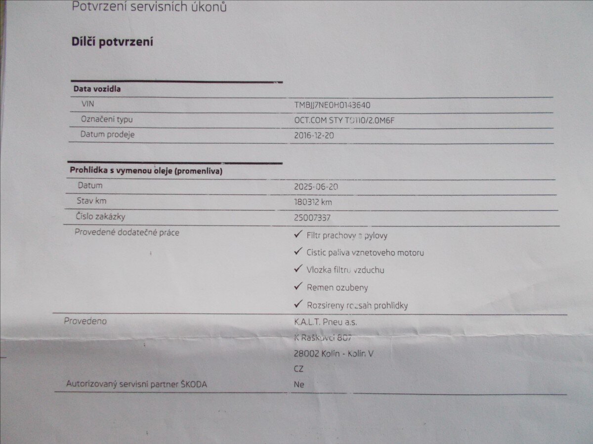 Škoda Octavia Kombi 2,0 l 110 kw