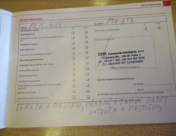 Škoda Superb Kombi 1,6 l 77 kw