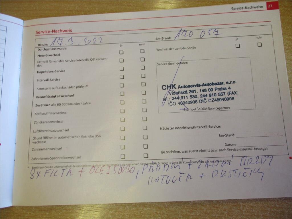 Škoda Superb Kombi 1,6 l 77 kw