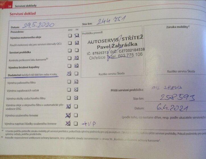 Škoda Octavia Sedan / Limuzína 2,0 l 103 kw