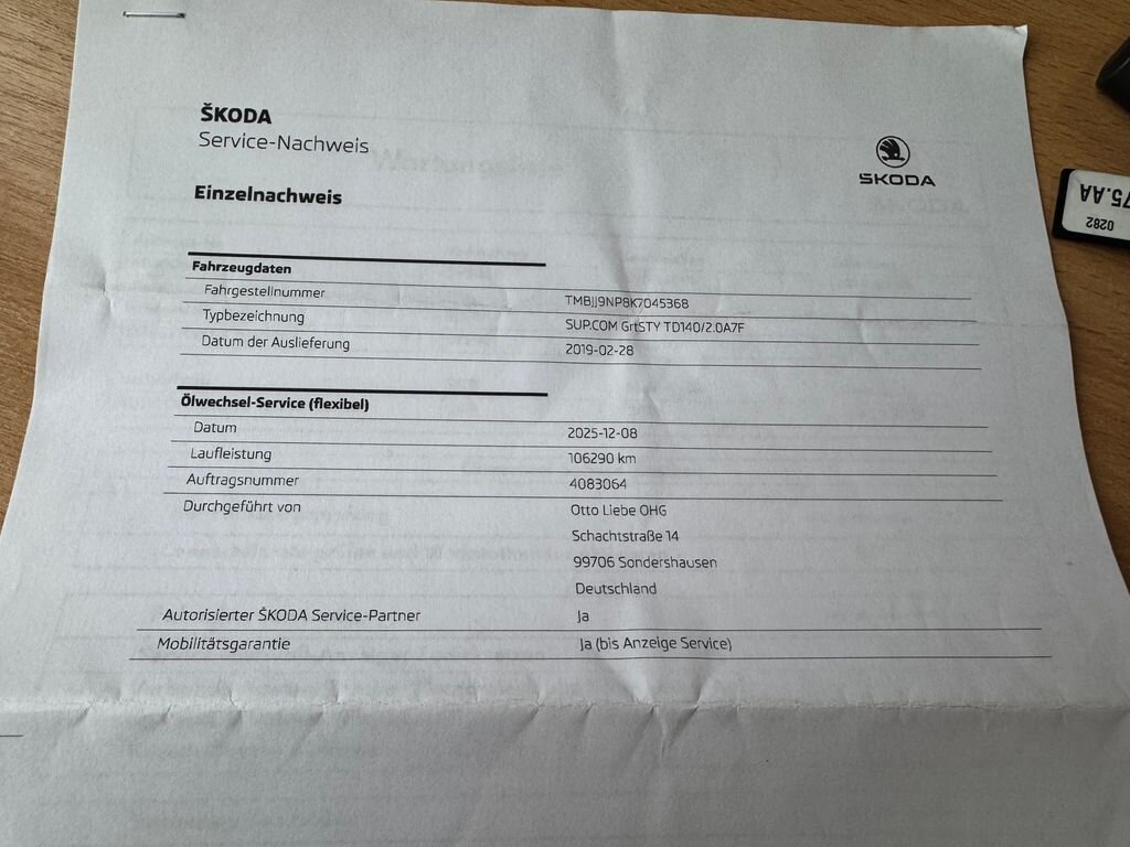 Škoda Superb Kombi 2,0 l 140 kw