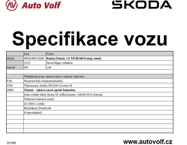 Škoda Kamiq SUV / Terénní 999,0 85 kw