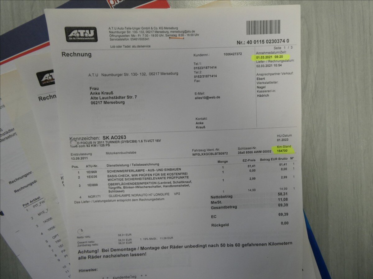 Ford Focus Kombi 1,6 l 92 kw