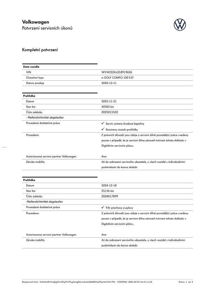 Volkswagen Golf Hatchback 0,0 100 kw