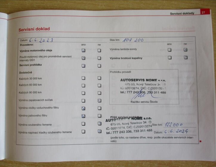 Škoda Octavia Sedan / Limuzína 1,6 l 75 kw