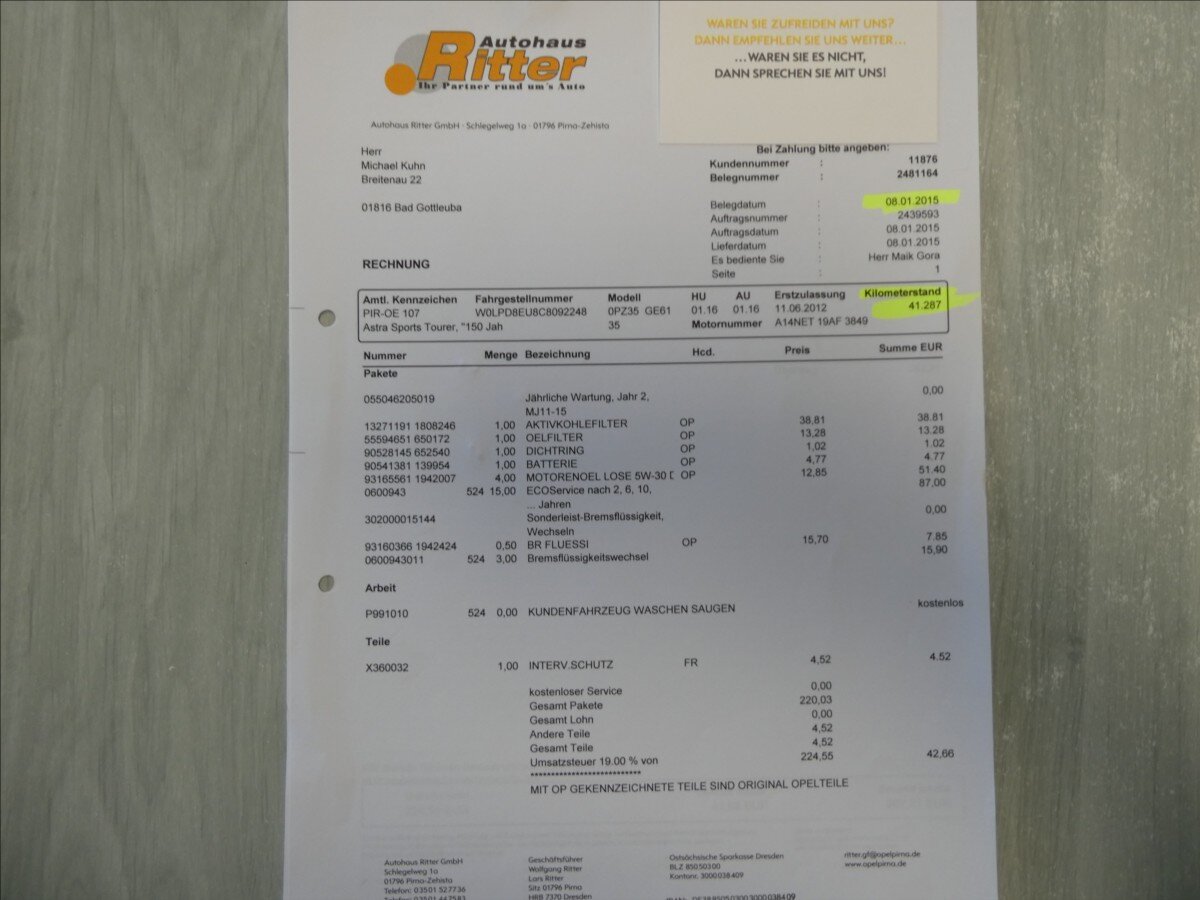 Opel Astra Kombi 1,4 l 88 kw