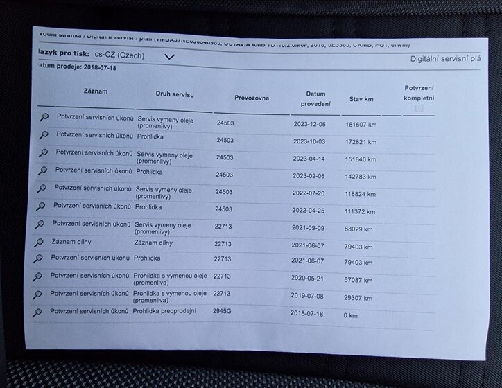 Škoda Octavia Liftback 2,0 l 110 kw