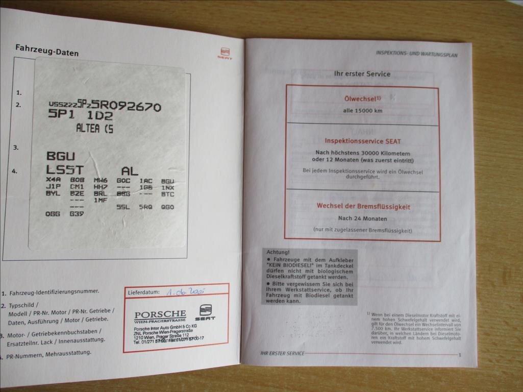 Seat Altea Kombi 1,6 l 75 kw