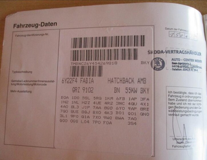Škoda Fabia Hatchback 1,4 l 55 kw