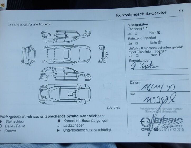 Opel Zafira Kombi 2,0 l 125 kw