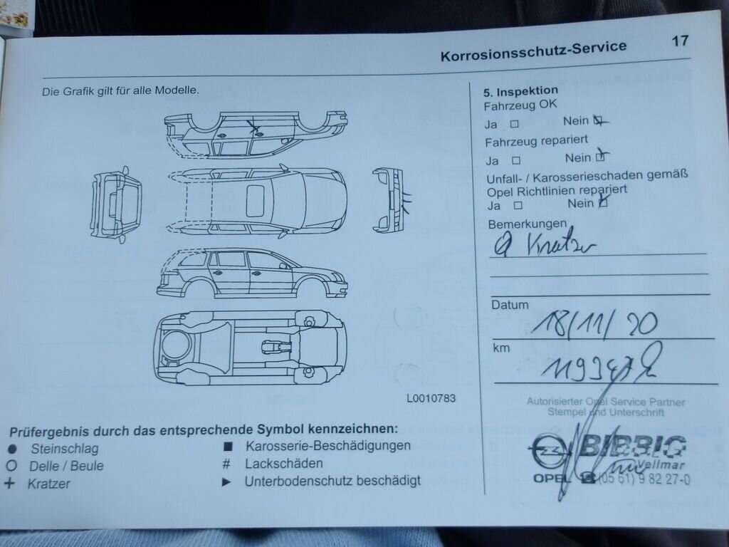 Opel Zafira Kombi 2,0 l 125 kw