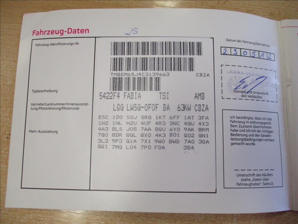 Škoda Fabia Hatchback 1,2 l 63 kw