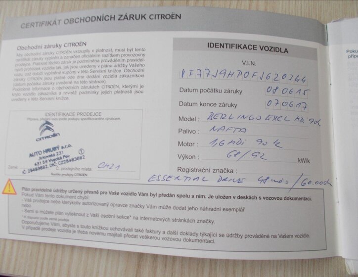 Citroën Berlingo MPV 1,6 l 68 kw