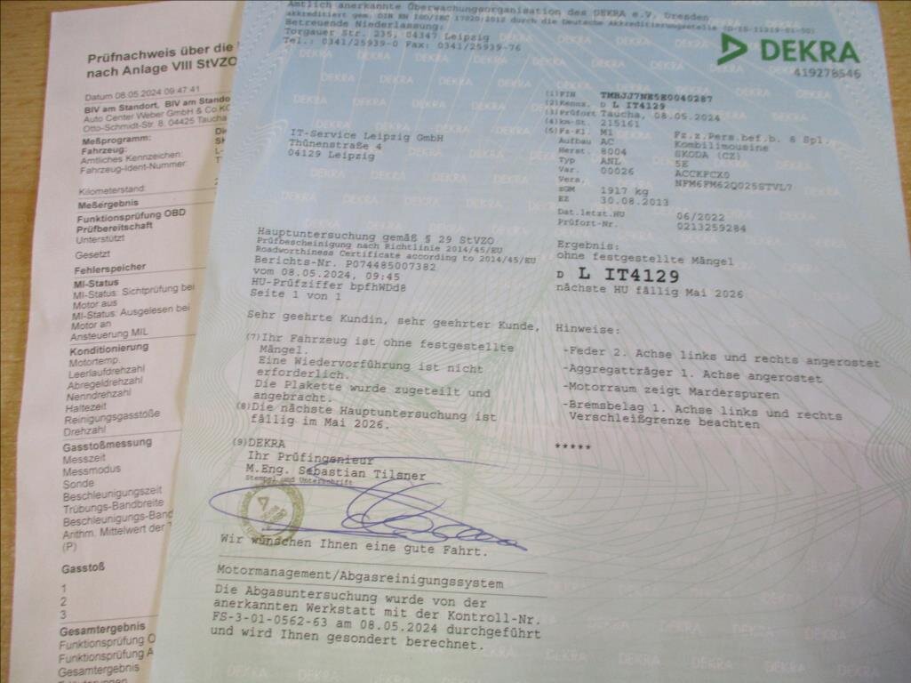 Škoda Octavia Kombi 2,0 l 110 kw