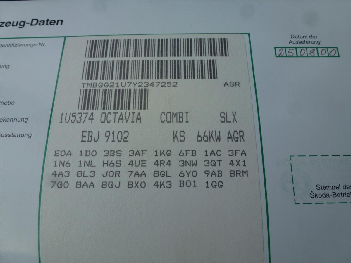 Škoda Octavia Kombi 1,9 l 66 kw