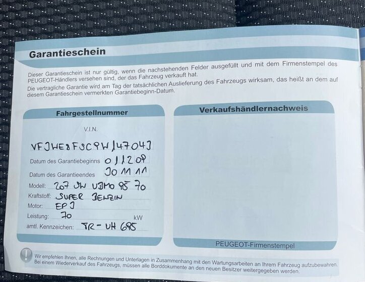 Peugeot 207 Kombi 1,4 l 70 kw