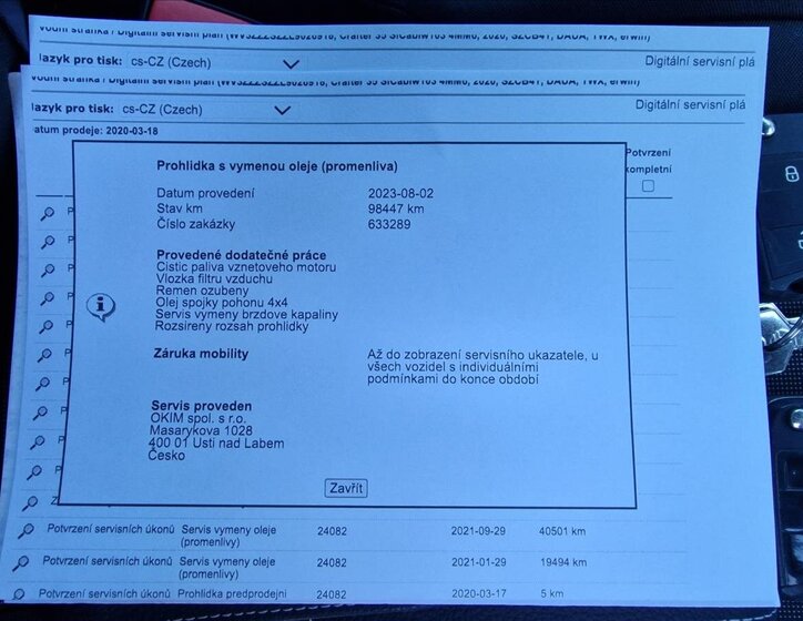 Volkswagen Crafter Skříň 2,0 l 103 kw