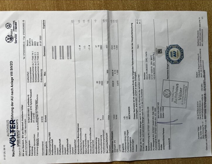 Volkswagen Passat Kombi 1,4 l 160 kw
