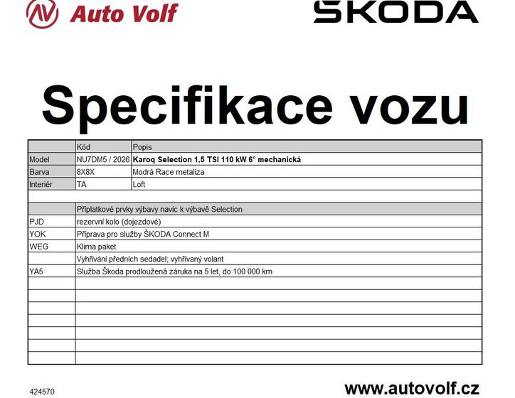 Škoda Karoq SUV 1,5 l 110 kw