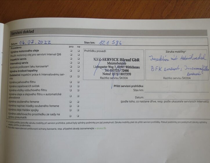 Škoda Octavia Sedan 2,0 l 110 kw