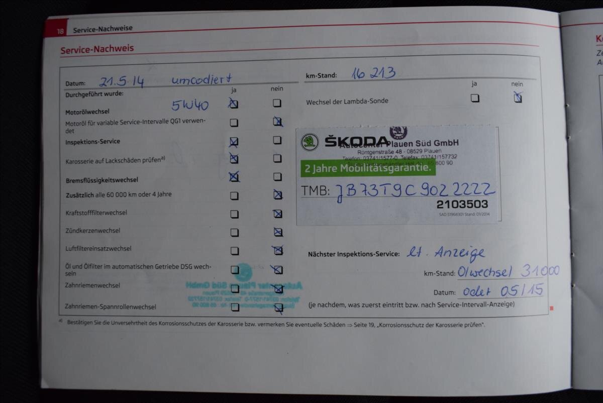 Škoda Superb Kombi 1,8 l 118 kw