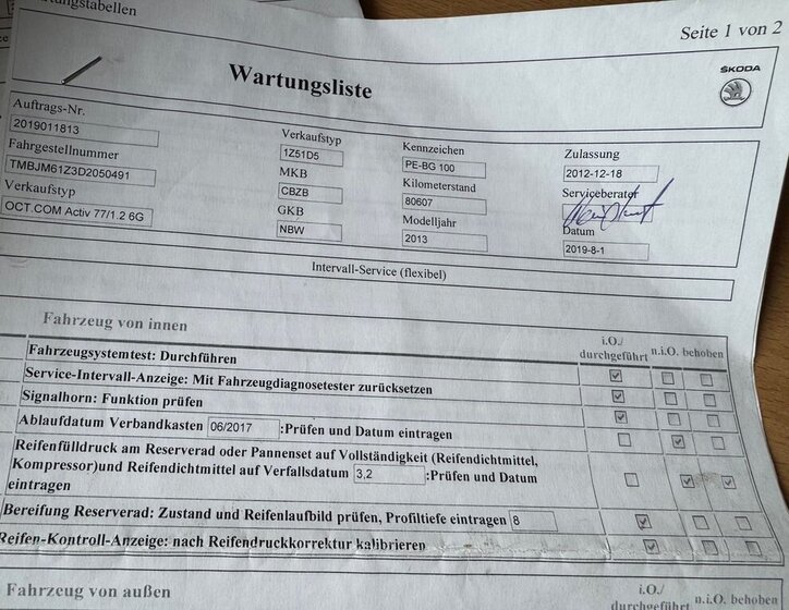 Škoda Octavia Kombi 1,2 l 77 kw