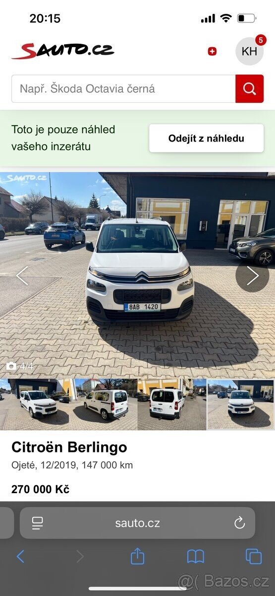 Citroën Berlingo MPV 0,0 75 kw