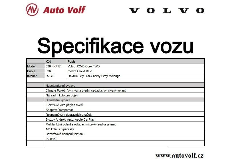 Volvo XC40 SUV / Terénní 2,0 l 120 kw
