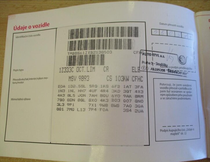 Škoda Octavia Sedan / Limuzína 2,0 l 103 kw