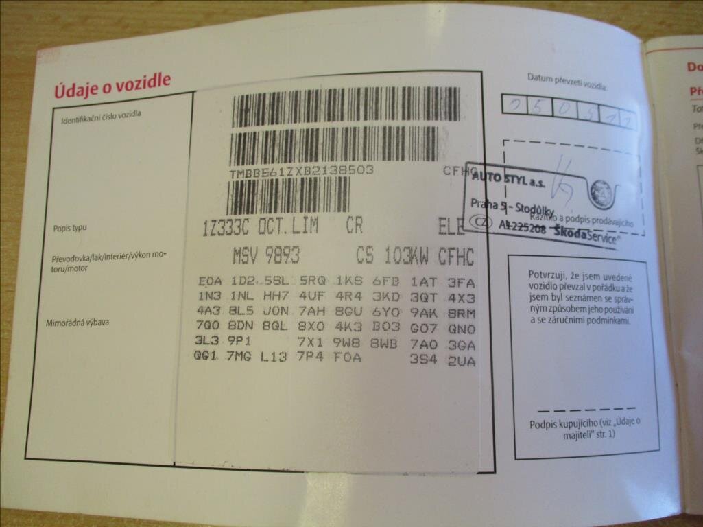 Škoda Octavia Sedan / Limuzína 2,0 l 103 kw