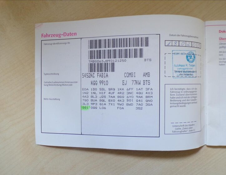 Škoda Fabia Kombi 1,6 l 77 kw