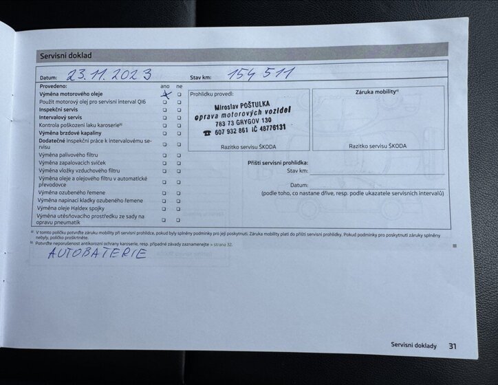 Škoda Superb Kombi 2,0 l 125 kw