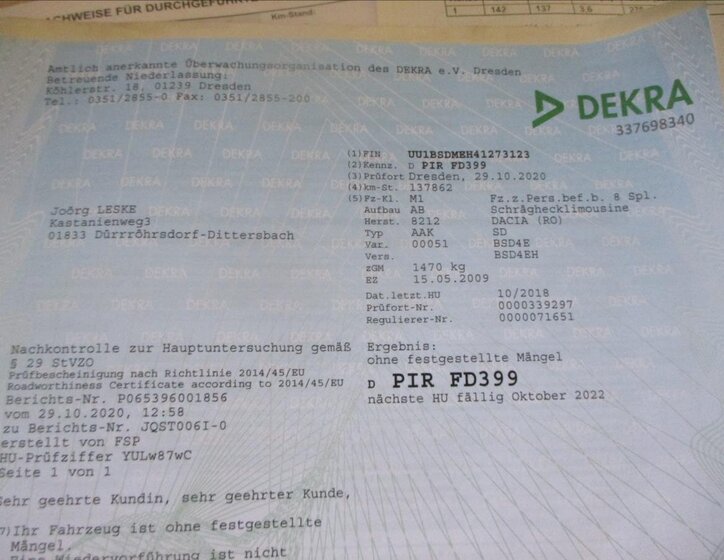 Dacia Sandero Hatchback 1,4 l 55 kw