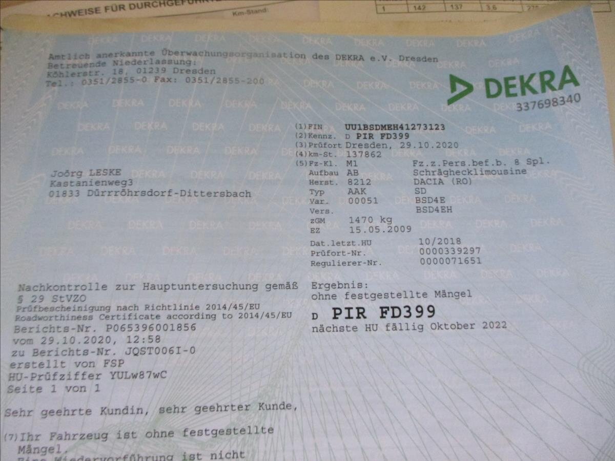 Dacia Sandero Hatchback 1,4 l 55 kw