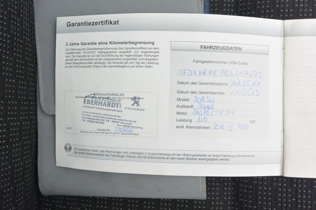Peugeot 308 Kombi 2,0 l 110 kw