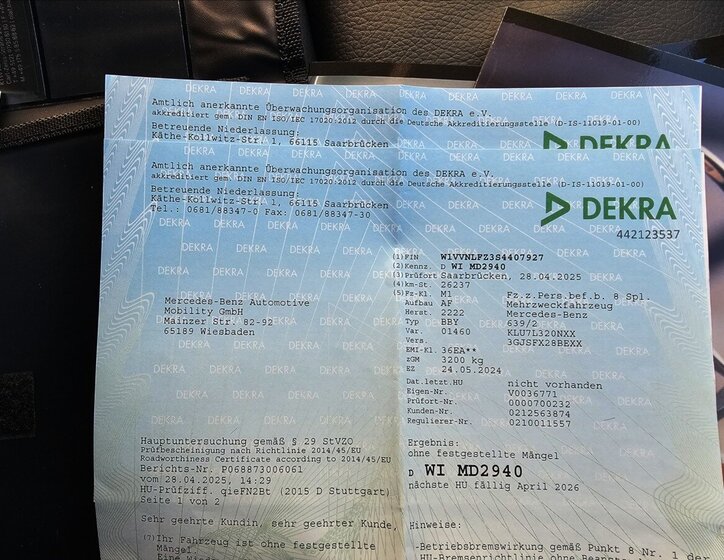 Mercedes-Benz Třídy V Kombi 2,0 l 174 kw