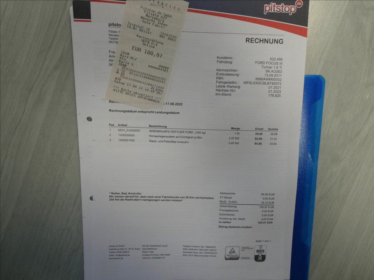 Ford Focus Kombi 1,6 l 92 kw