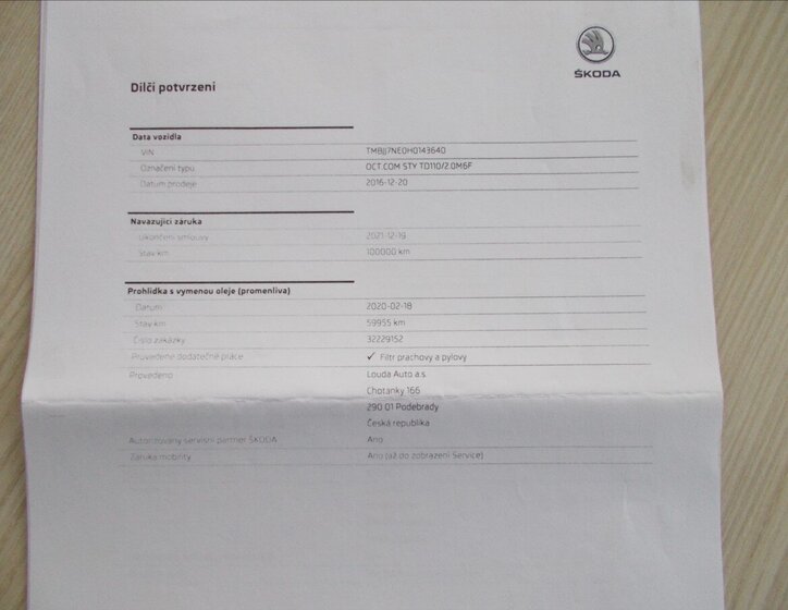 Škoda Octavia Kombi 2,0 l 110 kw