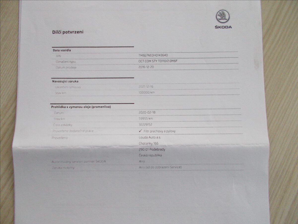 Škoda Octavia Kombi 2,0 l 110 kw