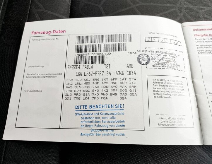 Škoda Fabia Hatchback 1,2 l 63 kw