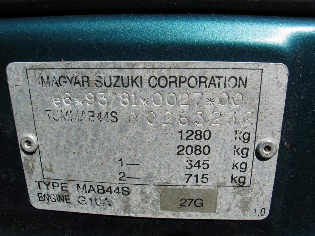 Suzuki Swift Hatchback 993,0 39 kw