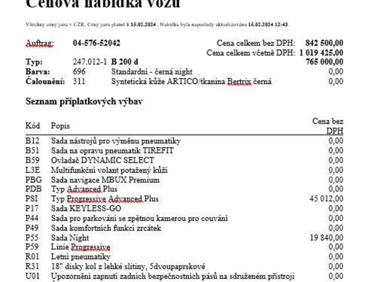 Mercedes-Benz Třídy B 17