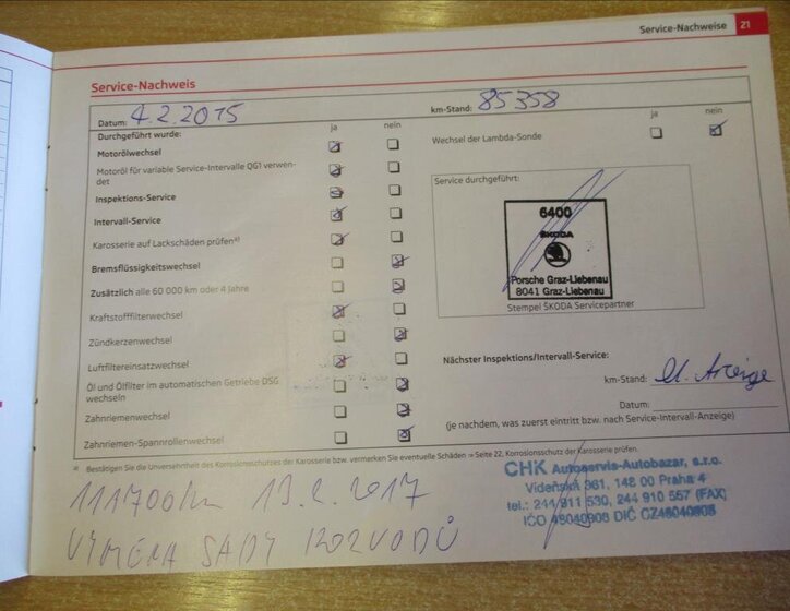 Škoda Superb Kombi 1,6 l 77 kw