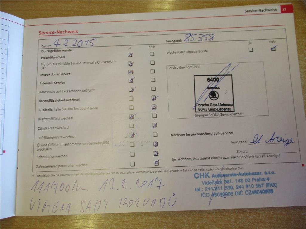 Škoda Superb Kombi 1,6 l 77 kw